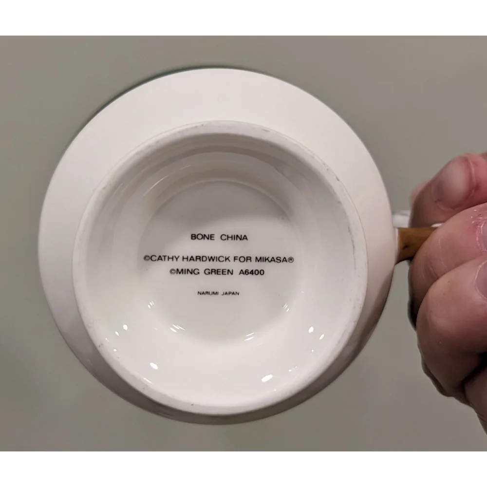 Cathy Hardwick for Mikasa Jade and Gold Bone China Teacup